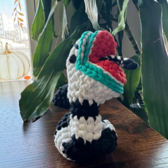*Pre-made Plushie* The Woobles Beetlejuice Sandworm Crochet Movie Character - Picture 7 of 7